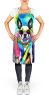 Boston Terrier Hippie Dawg Apron Cooking Kitchen Server Baking Crafts Gardening for Adult Women Men, Unisex, Large, Multicolor