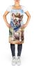French Bulldog Cowboy Welcome Apron Cooking Kitchen Server Baking Crafts Gardening for Adult Women Men, Unisex, Large, Multicolor