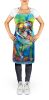 English Bulldog Hippie Dawg Apron Cooking Kitchen Server Baking Crafts Gardening for Adult Women Men, Unisex, Large, Multicolor