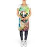 Bullmastiff Hippie Dawg Apron Cooking Kitchen Server Baking Crafts Gardening for Adult Women Men, Unisex, Large, Multicolor