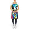 Boston Terrier Hippie Dawg Apron Cooking Kitchen Server Baking Crafts Gardening for Adult Women Men, Unisex, Large, Multicolor