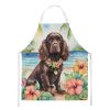 Cocker Spaniel Luau Apron Cooking Kitchen Server Baking Crafts Gardening for Adult Women Men, Unisex, Large, Multicolor